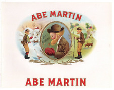 VINTAGE ~ ABE MARTIN ~ CIGAR / TOBACCO ~ EMBOSSED LABEL picture