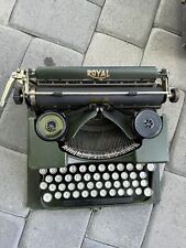 Vintage Royal Portable Typewriter Cool Pebble Green Print Color  picture