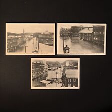 Lot 3 Historical Flood Scenes Montpelier Vermont 1927 RPPC Divided Real Photo picture