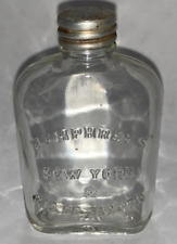Antique Embossed Humphreys New York & Rio De Janeiro Bottle Clear Glass 3-1/4