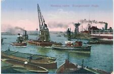 Hamburg Harbor Cranes & Tugs Germany 1910  picture