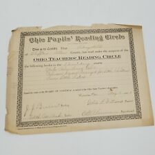 Ohio Pupil's  Reading Circle Certificate by OH State Teacher's Association 1905 picture