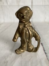 Vintage  Solid Brass Clown Jester Figurine  picture