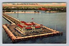 St. Petersburg FL-Florida, Recreation Pier, Tampa Bay, Vintage c1948 Postcard picture