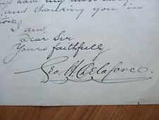 1900 George Henry Delaforce Portugal (Wine founder) handwritten signed letter picture
