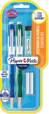 Paper Mate 1799404 Clearpoint Elite 0.7mm Mechanical 5 Piece Set, BLUE,GREEN  picture