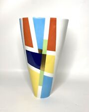 KPM Berlin Porcelain Vase Modern bold graphic with gold and multi colors picture