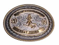 Montana Silversmith Belt Buckle 2009 Glen Rose Rodeo Goat Tying Silver picture