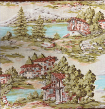 Antique/Vintage Countryside Textured Panel Fabric from Italy 12x12.5