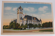 Postcard WA Spokane Washington Spokane County Court House Vintage Linen Unposted picture