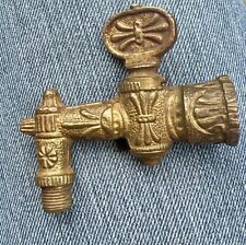 Antique Brass Ornate Victorian Gas Valve. With Flathead Adjustment picture