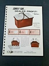 VINTAGE  LOMA PICNIC BASKET w/ DISHES ~ 1962 Pages from Manar Sales Catalog picture