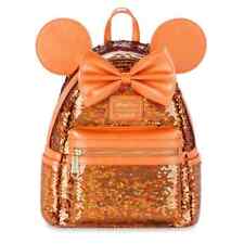 NWT Disney Parks Peach Punch Minnie Mouse Ears Bow Loungefly Mini Backpack picture