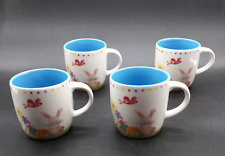 Set of 4 Starbucks Espresso Coffee Mugs Cups 6 oz Spring Easter Bunny Basket  picture