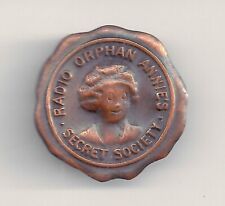 1930's RADIO ORPHAN ANNIE'S SECRET SOCIETY Premium Pinback Pin Badge picture