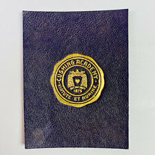 Cushing Academy Ashburnham Massachusetts Tobacco Leather Patch E22 picture