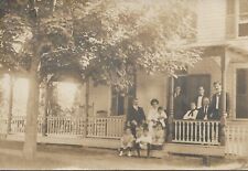 Family Home Real Photo Post Card RPPC Early 1900s House AZO Unposted picture
