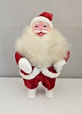 Vintage Harold Gale Figure Santa Claus Christmas Red Velvet Suit Posable Arms picture