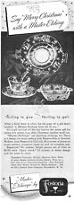 Fostoria Crystal Master Etchings Plymouth Willow Meadow Rose 1939 Magazine Ad picture