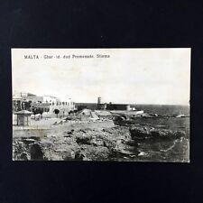 1915 Malta View Postcard Ghar-id dud Promenade Sliema #06910 picture