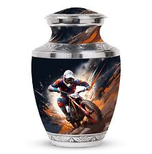 Dirt Bike Charge Large Precious Memories Urns For Ashes 200 cubic inch picture