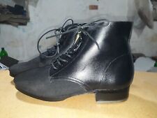 HAND MADE WW2 GERMAN M37 LOW BOOTS, MILITARY ANKLE HOBNAIL BOOTS. picture
