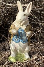 Rare Vintage 1998 R. Shipman Inc White Rabbit Alice In Wonderland Garden Statue picture