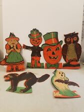 Vintage 1940's/50's Beistle Halloween Standups Party Table Decorations picture