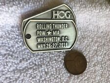 New Harley Davidson Owners Group 2018 Pewter Rolling Thunder Pin - Washington DC picture