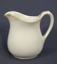 Vintage White Ironstone Creamer Pitcher Stained Crazed Patina Shabby Farmhouse picture