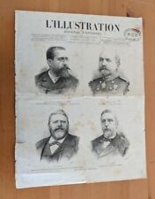 1887 L'Illustration Journal Universal French Art Deco Magazine Print 4 Minister  picture