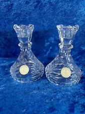 Vintage German Hand Crafted Crystal Candlesick Holders 5
