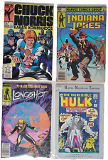 Marvel #1 Lot, Chuck Norris, Indiana Jones, Longshot, MME: The Hulk, (w/defects) picture