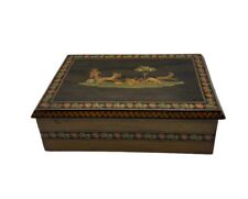 Vintage Italian Marquetry Wood Jewelry Box Trinket Box picture