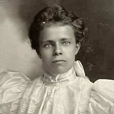 Antique Cabinet Card Photograph Beautiful Fashionable Young Woman Chicago IL picture