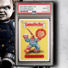 PSA 10 2021 Topps GPK Comic Con Oh the Horrorible STITCHED UPTON Card #2b Chucky picture