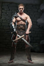 Medieval Steel Set Gladiator Spartacus Armor Pauldron Bracer Leather With Steel picture