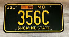 Missouri 1990 License Plate 356C Personalized Porsche black gold picture