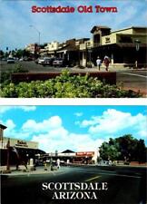 2~4X6 Postcards Scottsdale AZ Arizona OLD TOWN STREET SCENE Saba's~Cactus Corner picture