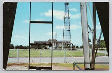 Oklahoma State Capital building Oil Derricks Chrome Postcard 89 picture