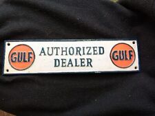 Cast Iron Gulf Authorized Dealer Sign picture