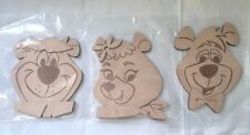 The Yogi Bear Show: Yogi, Cindy, & Boo-Boo Set of Wooden Paintable Wall Plaques picture