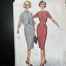 Vintage 1960s McCalls 5631 Juniors Mod Dress + Jacket Sewing Pattern 13 XS CUT picture