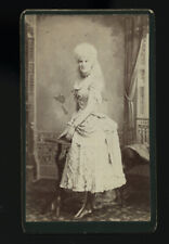 Albino Girl - Victorian Sideshow Personality, 1800s CDV Photo picture