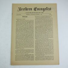 Brethren Evangelist Christian Newspaper Ashland Ohio Antique December 17th 1902 picture