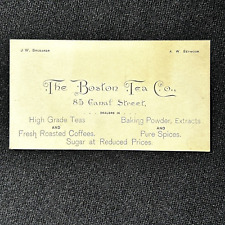 1880s Boston Tea Co Trade Card JW Brubaker AW Seymour Grand Rapids MI Canal St picture