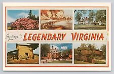 Greetings From Legendary Virginia Postcard 1697 picture
