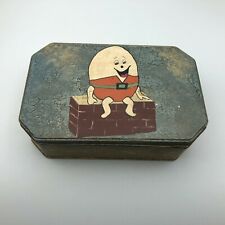 Humpty Dumpty Hand Painted Box Trinket Folk Art Antique READ Vintage Cute As Is picture