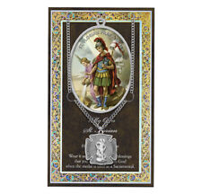 St. Florian Necklace for Firefighters with Medal and Embossed Prayer Pamphlet picture