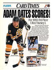 VINTAGE 1993-94 Fleer Ultra Series 1 Hockey Pack Box Trading Card Print Ad picture